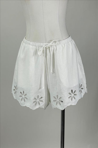 Irie White Eyelet Shorts