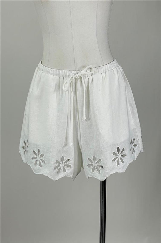 Irie White Eyelet Shorts