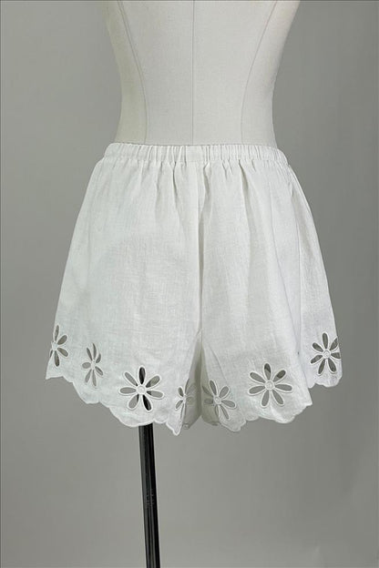 Irie White Eyelet Shorts
