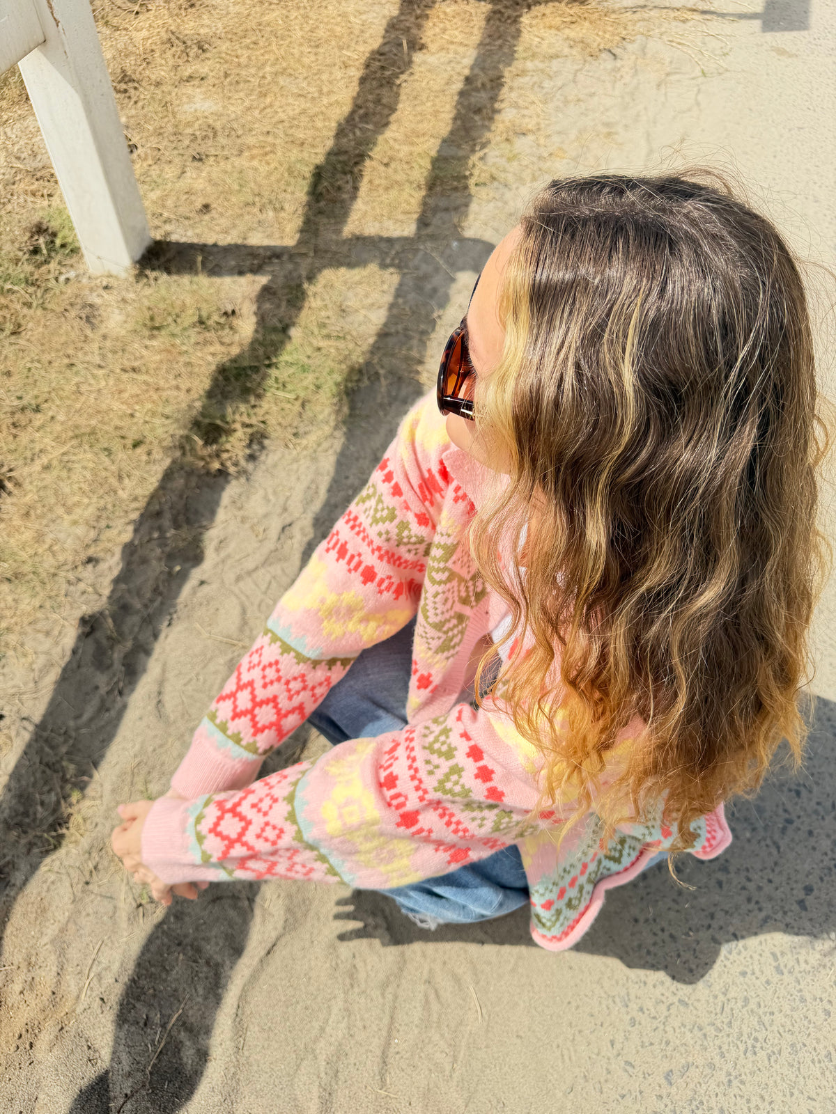 Fair Isle Sweater in Pink