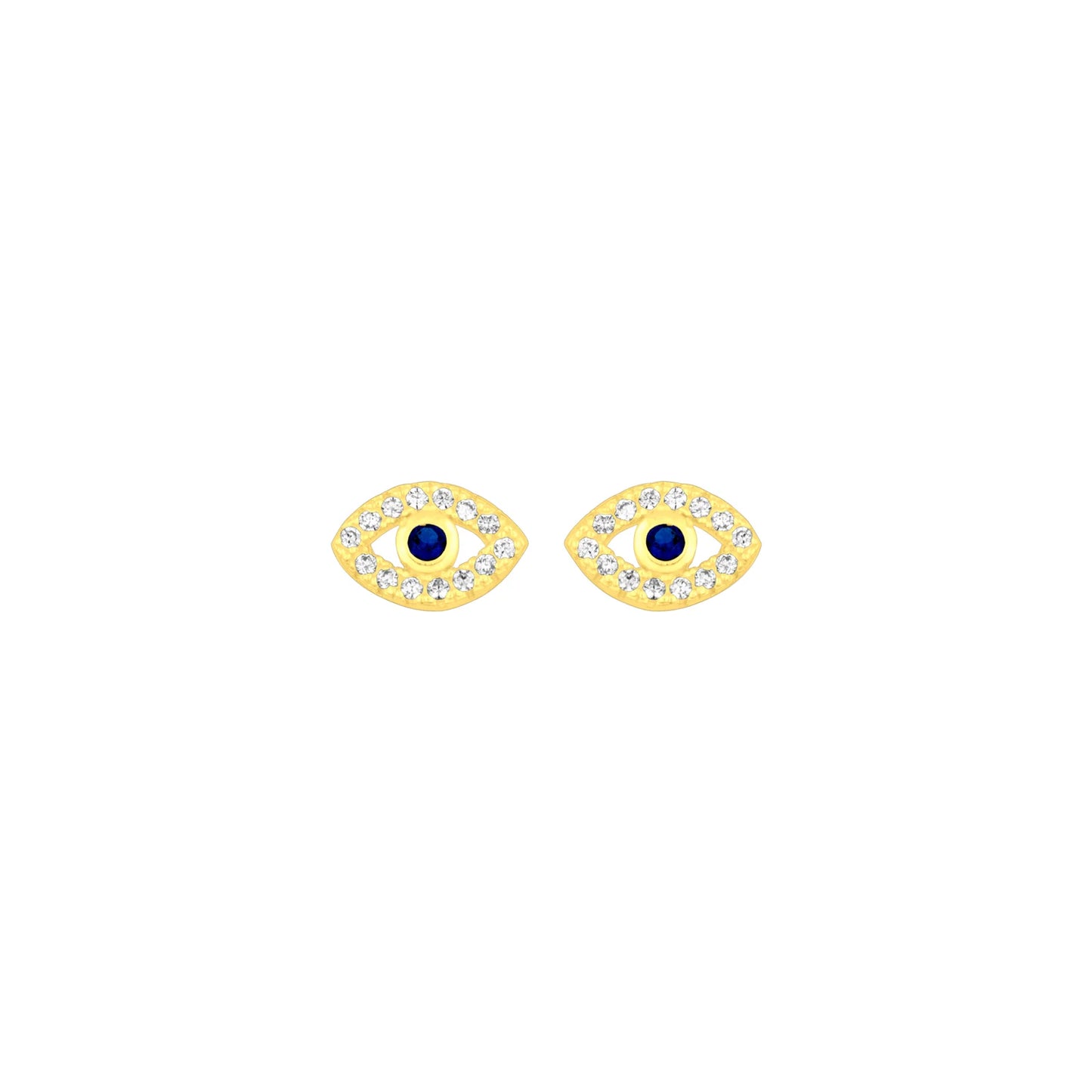 Evil Eye Studs in Gold