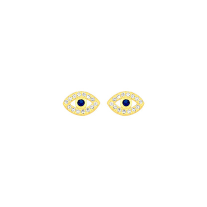 Evil Eye Studs in Gold