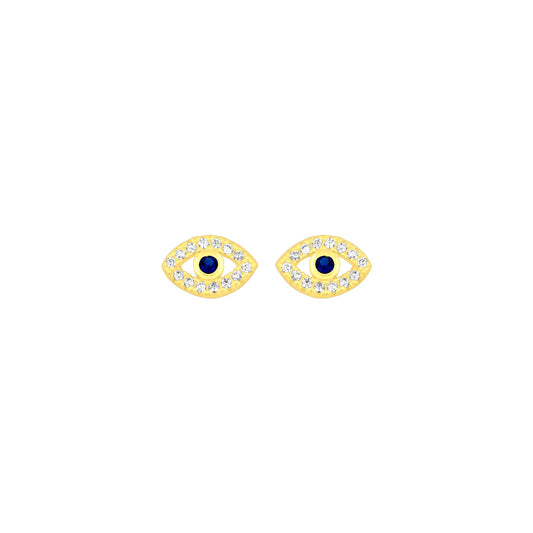 Evil Eye Studs in Gold