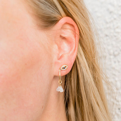 Evil Eye Studs in Gold