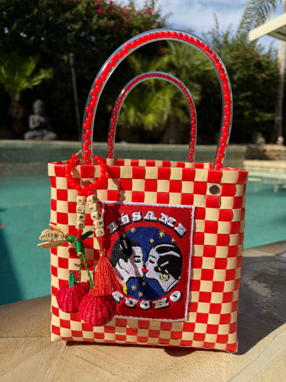 Besame Red Market Bag - Small