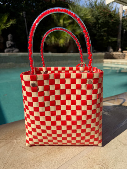 Besame Red Market Bag - Small