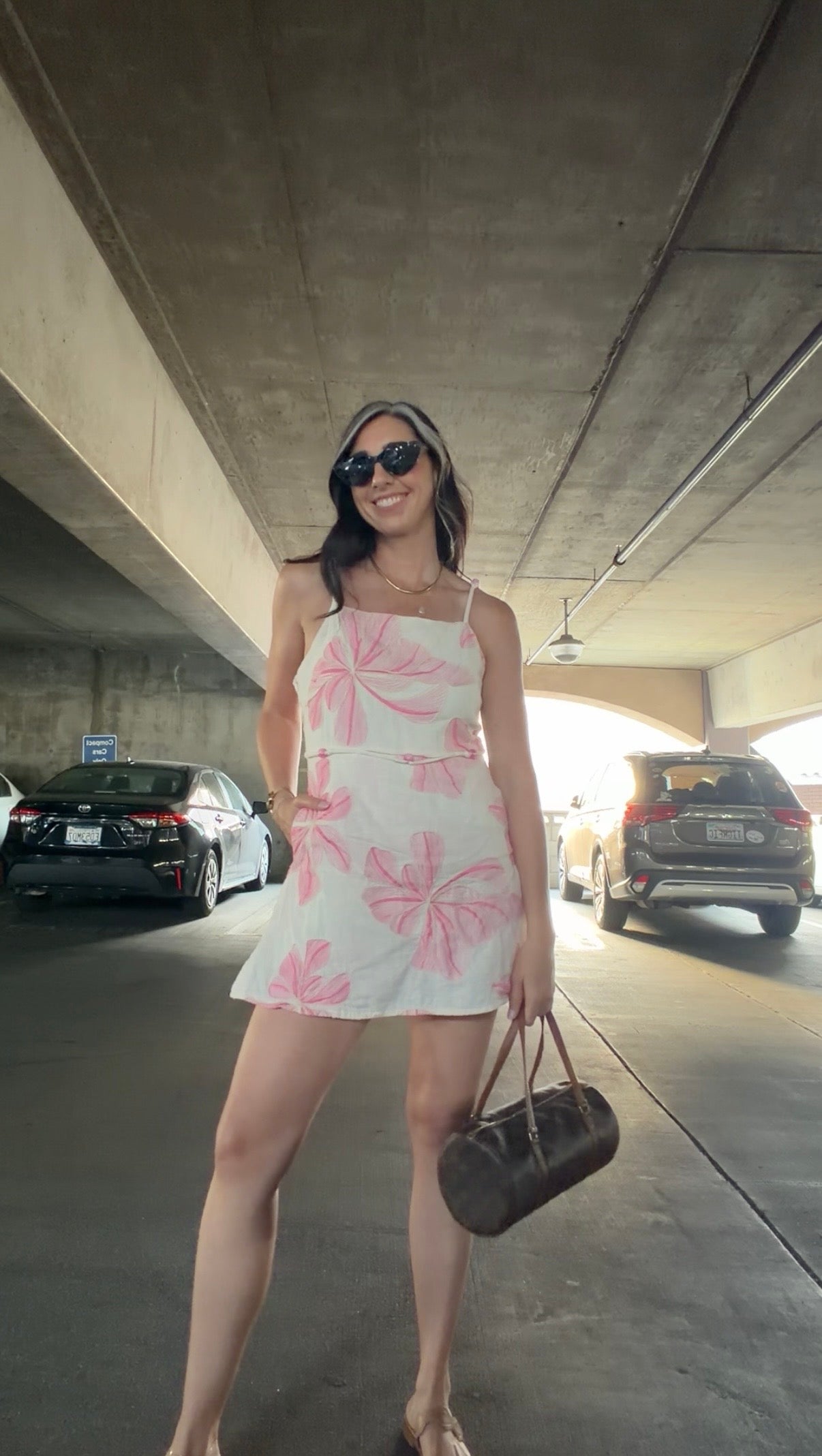 Pink Flower Romper