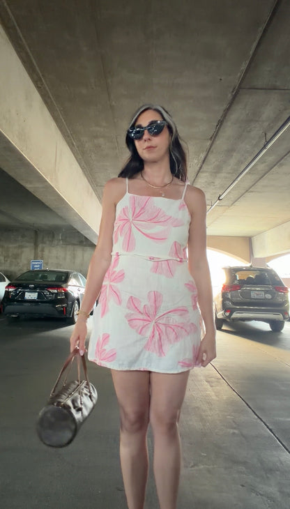 Pink Flower Romper
