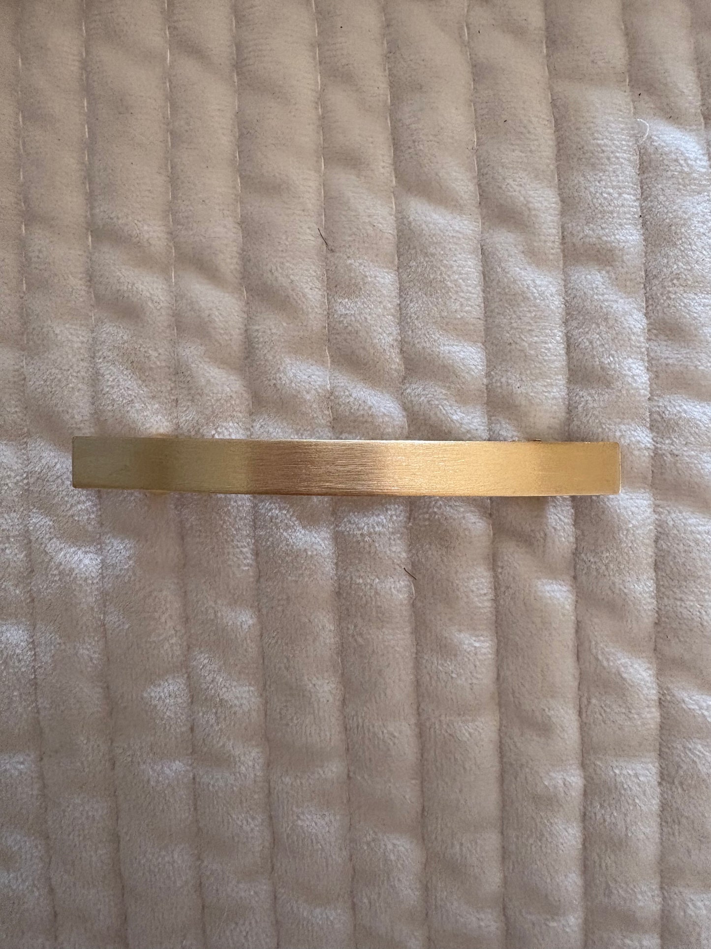 Gold Brushed Metal Barrette - Short