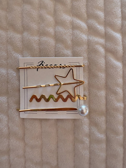 Star Bobby Pin Set - Gold