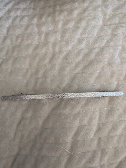 Silver Brushed Barrette - Long