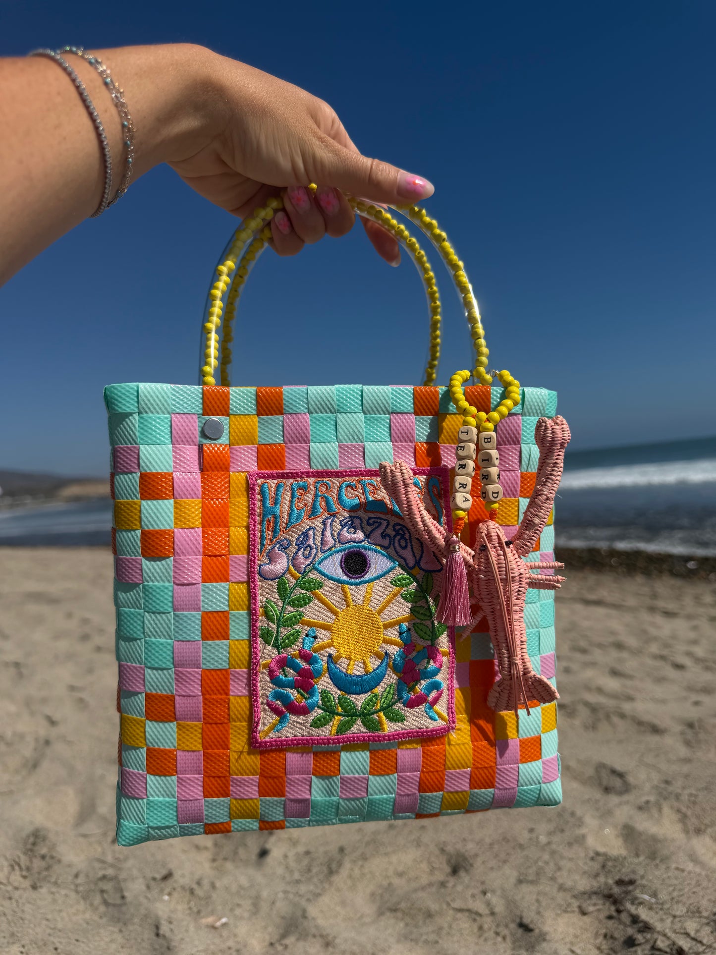 Soleil Pink Market Bag - Small