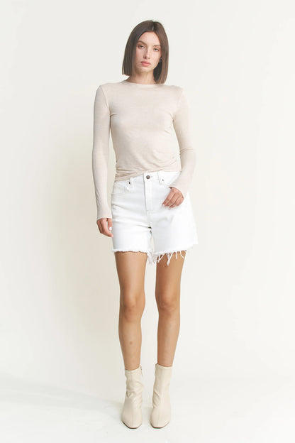 White Denim Shorts