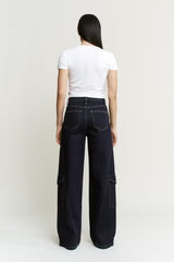 Clara Wide Cargo Denim Pant