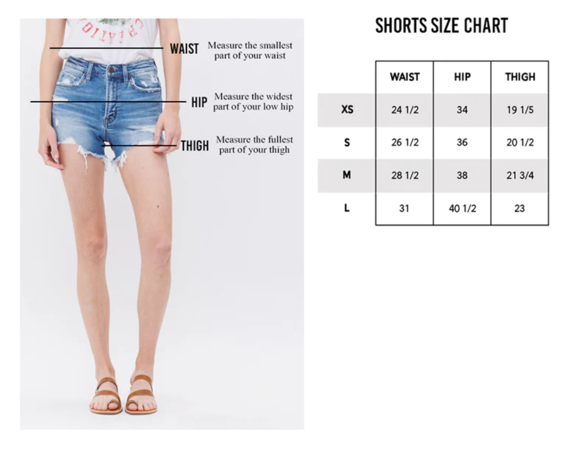 Chelsea Raw Hem Denim Shorts