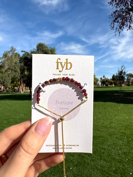 Garnet Kismet Bracelet