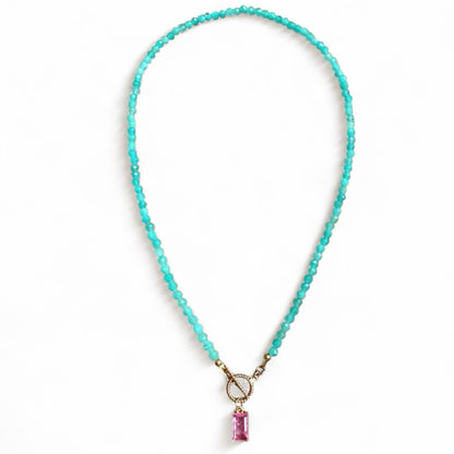 Sunset Chaser Amazonite Beaded Necklace