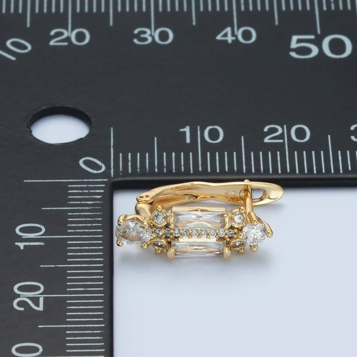 Paved Baguette Hoops