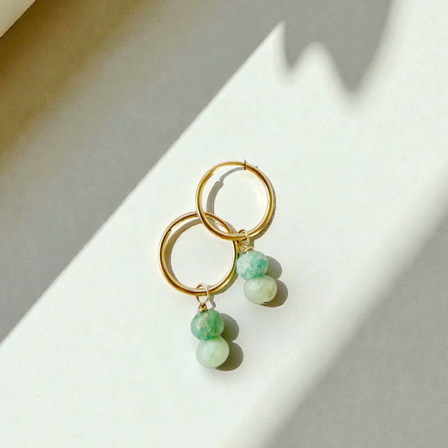 Palm Amazonite Charm Earrings