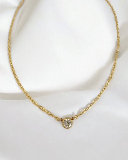 Florence Solitaire CZ Necklace