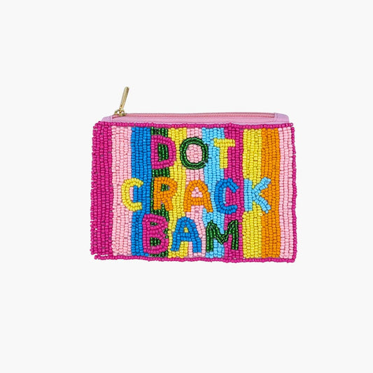 Dot Crack Bam Beaded Coin Purse