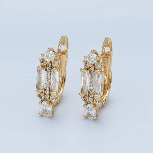 Paved Baguette Hoops