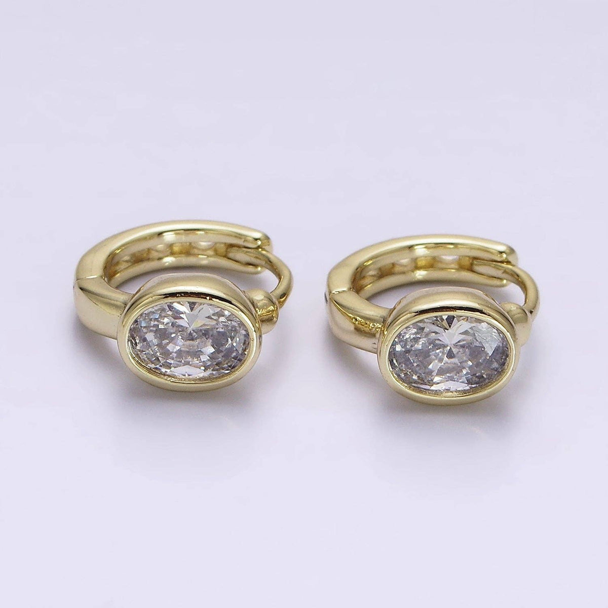Oval CZ Earrings