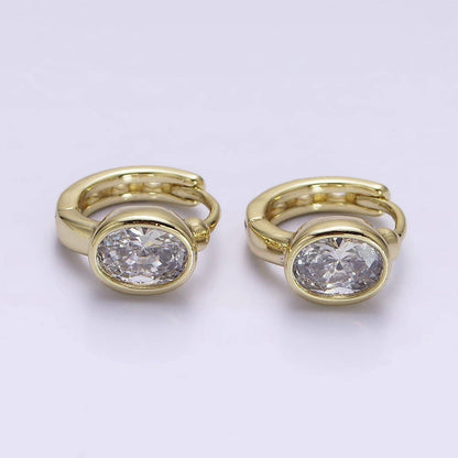 Oval CZ Earrings