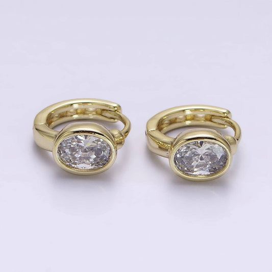 Oval CZ Earrings