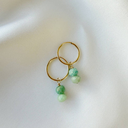 Palm Amazonite Charm Earrings