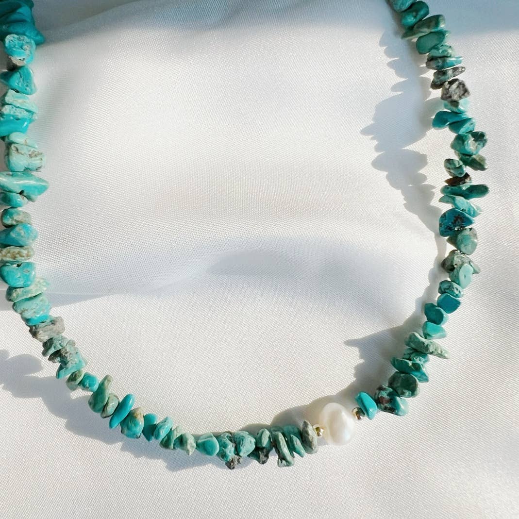 Kona Turquoise Pearl Beaded Necklace