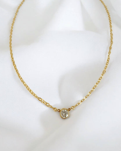 Florence Solitaire CZ Necklace