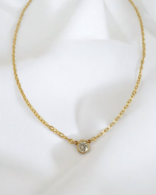 Florence Solitaire CZ Necklace