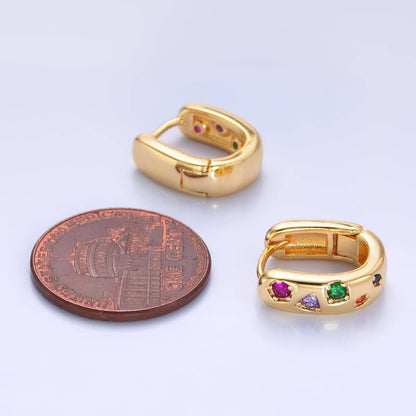 Rainbow Huggie Earrings